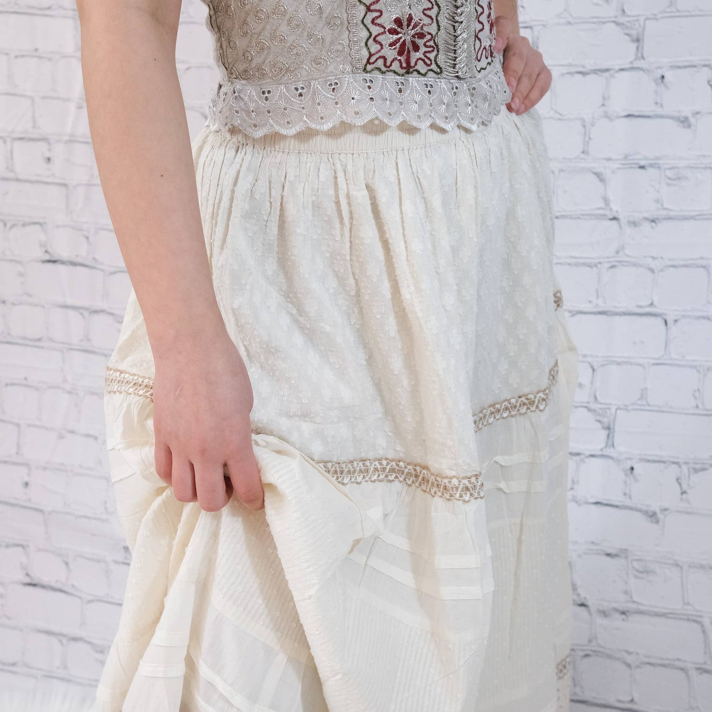 Lacey Cotton Boho Skirt