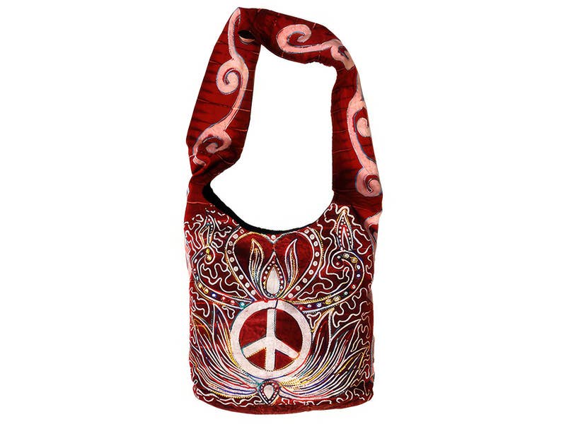 PERPETUAL PEACE AARI EMBROIDERED COTTON Tote BAG
