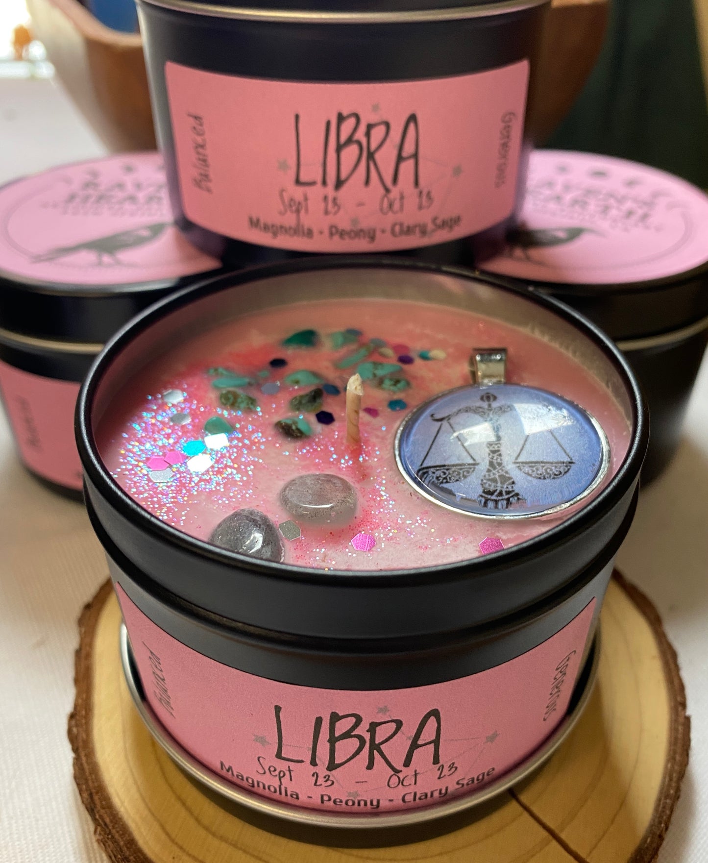 Libra Candle | Soy | Keepsake Pendant