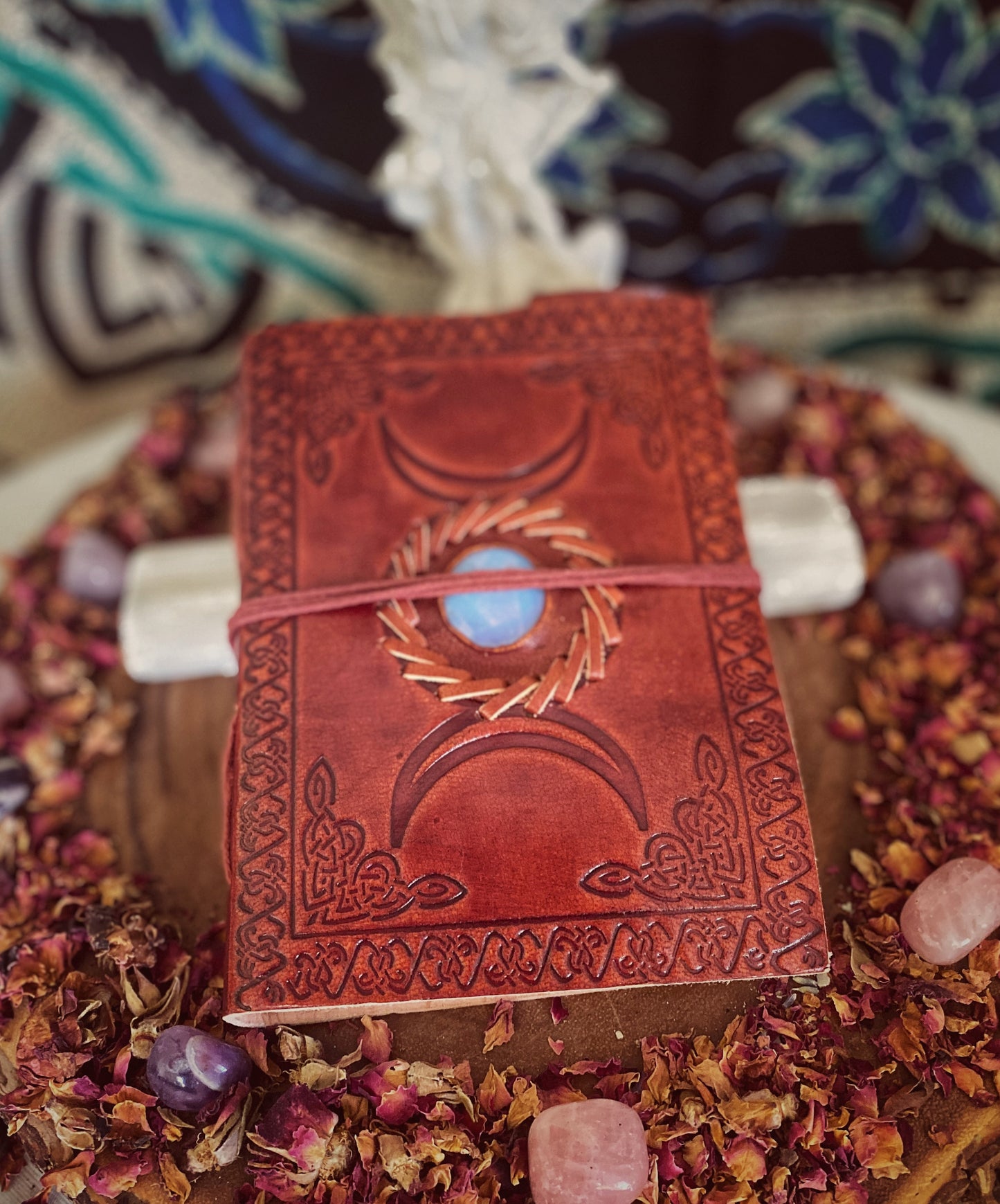 ๐ Triple Moon leather journal ๐