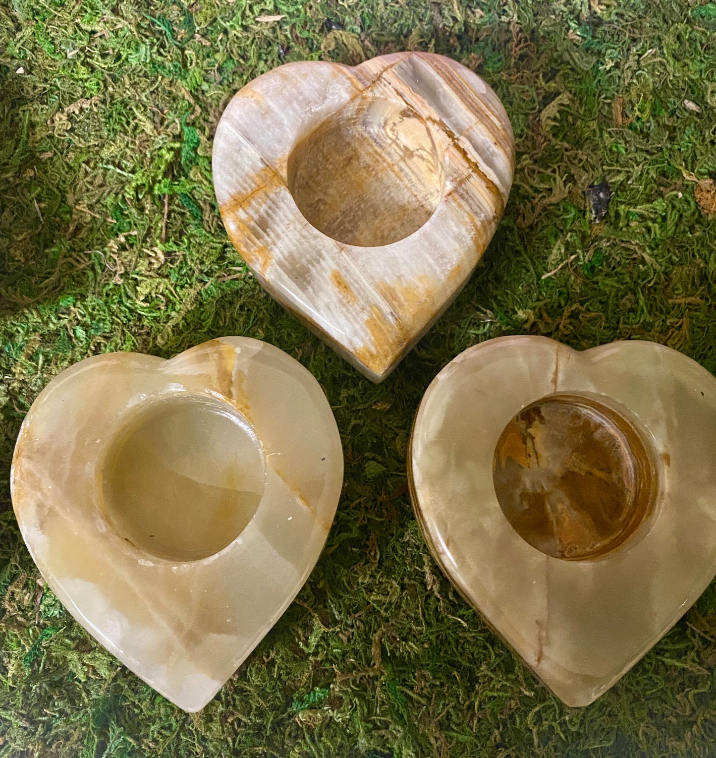 Heart Onyx Candle Holder