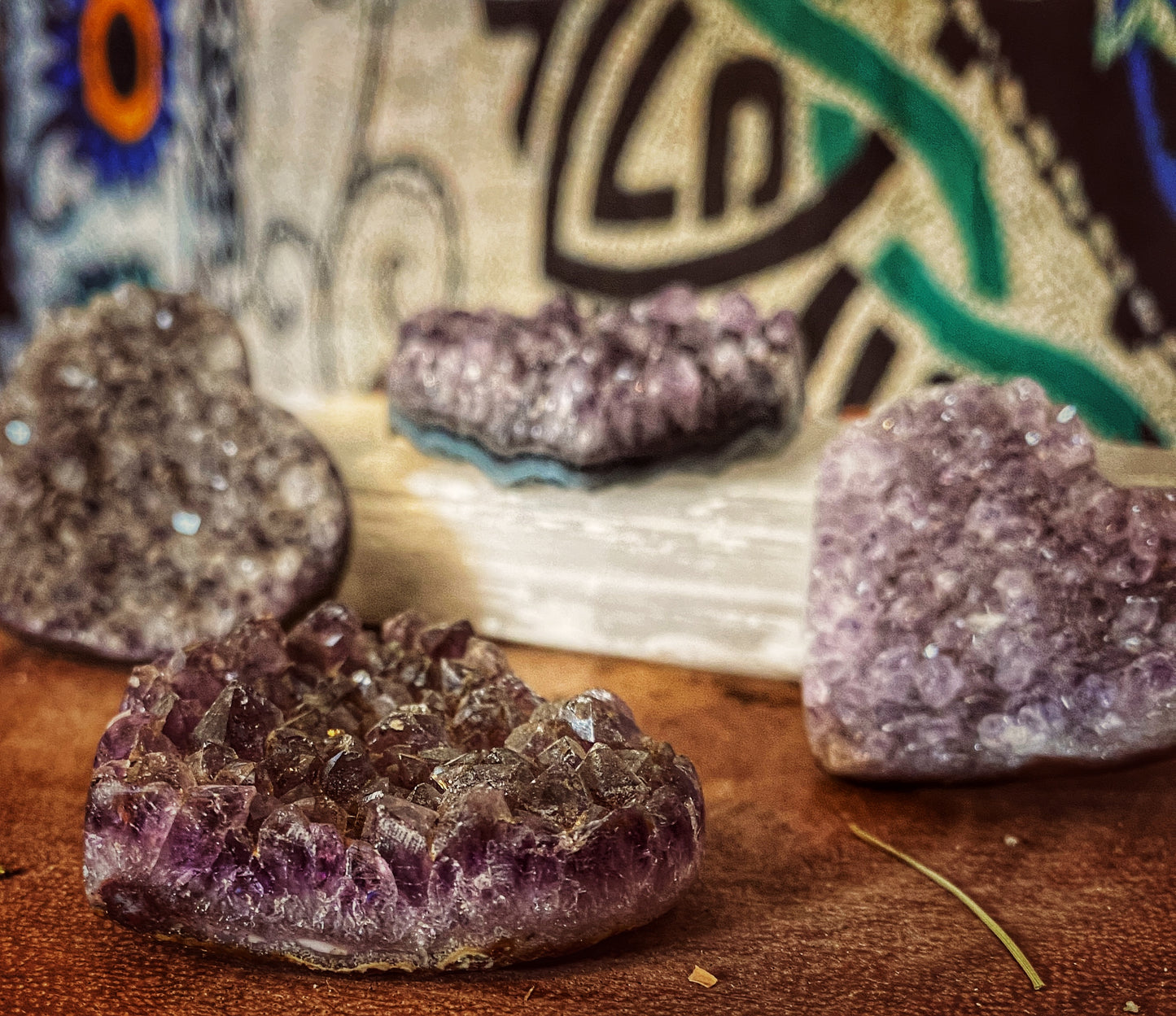 💜Polished Amethyst Druse Heart💜