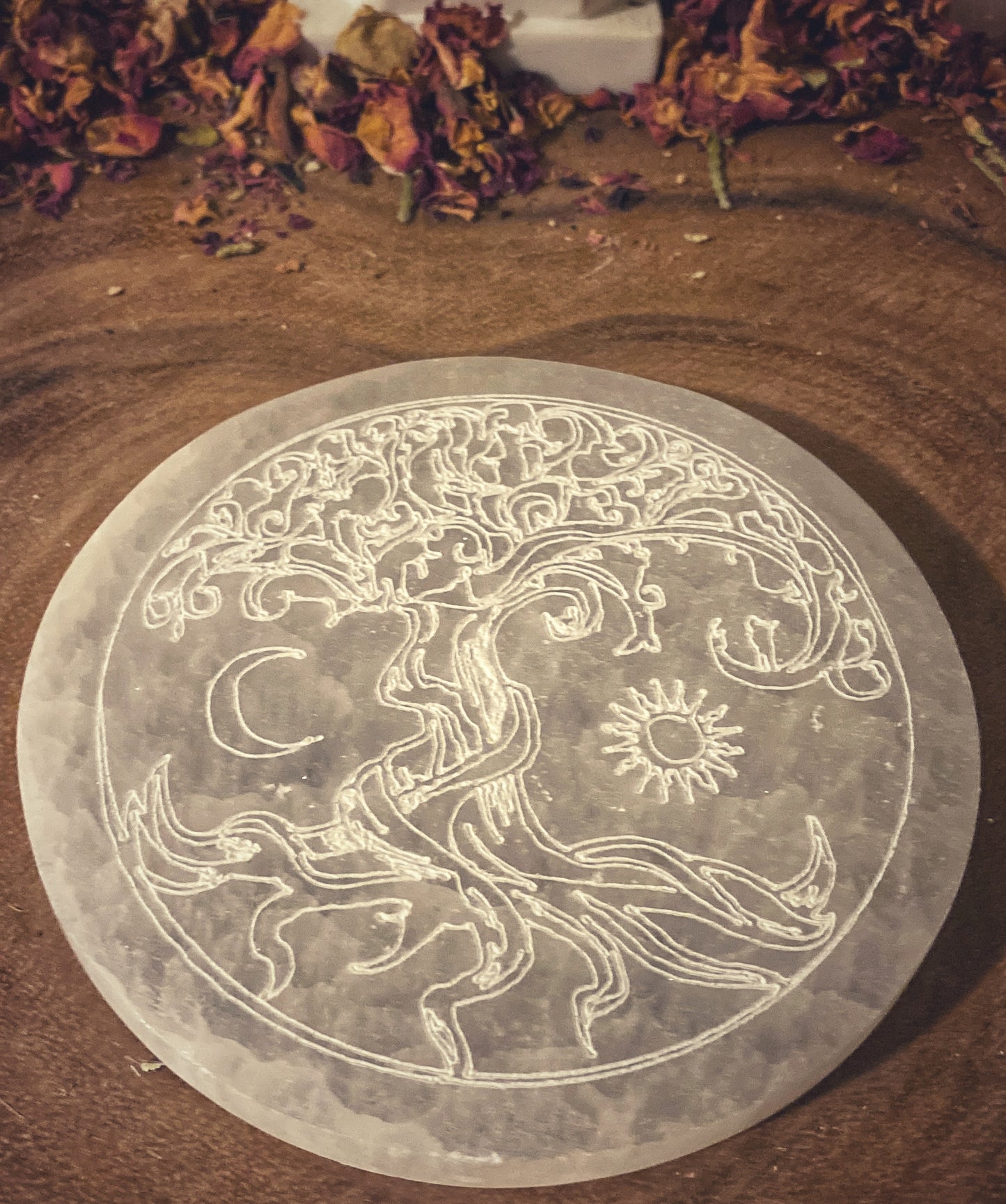 Engraved Selenite Plate