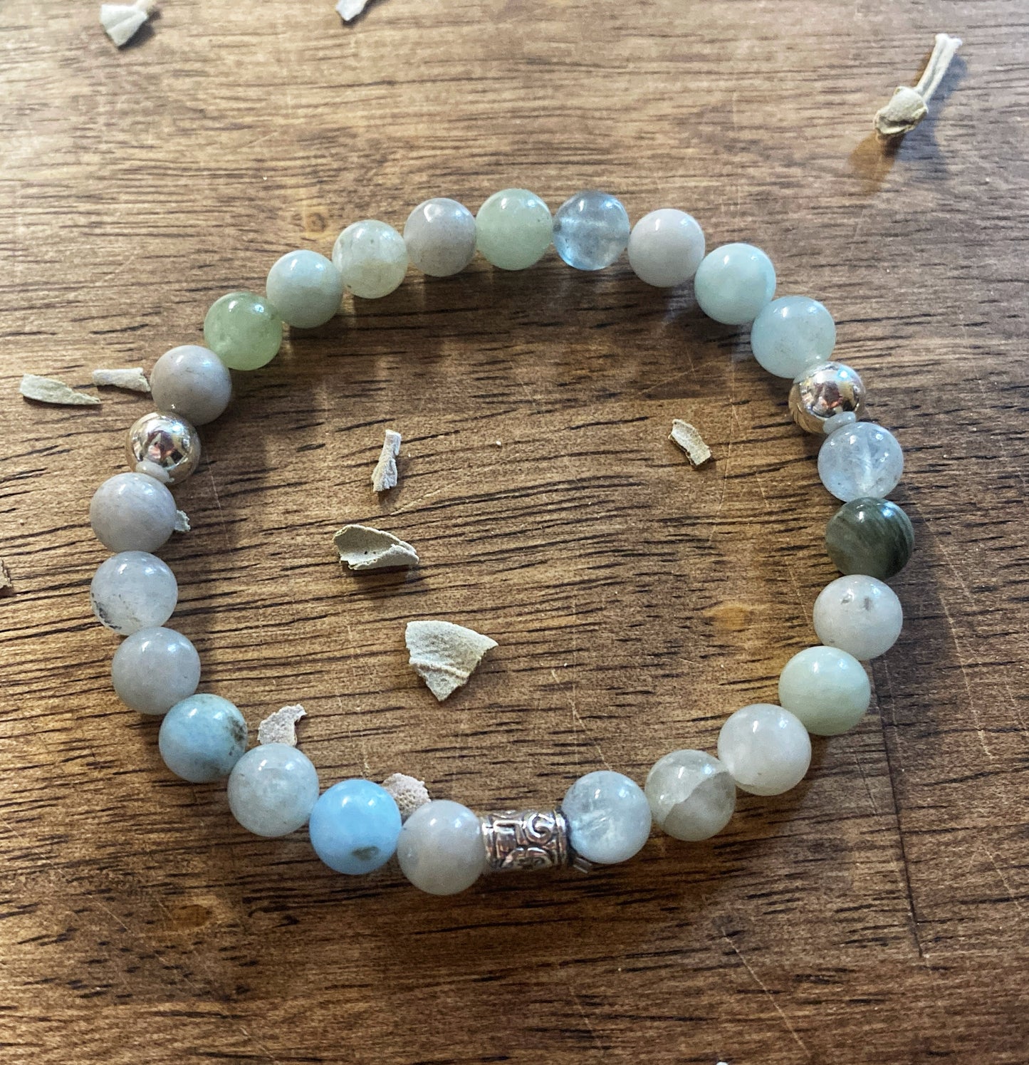 Aquamarine Gemstone Bracelet | Sterling Silver