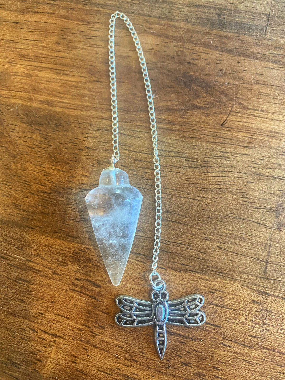 Clear Quartz Pendulum | Dragonfly