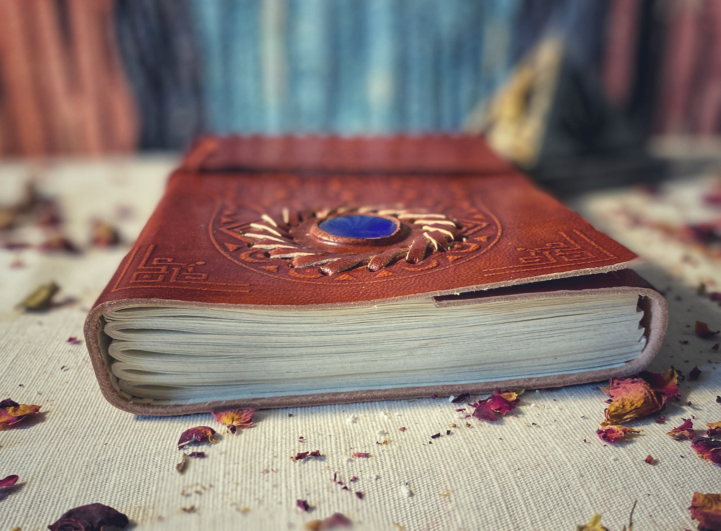 🧿 Evil eye Hamsa leather journal