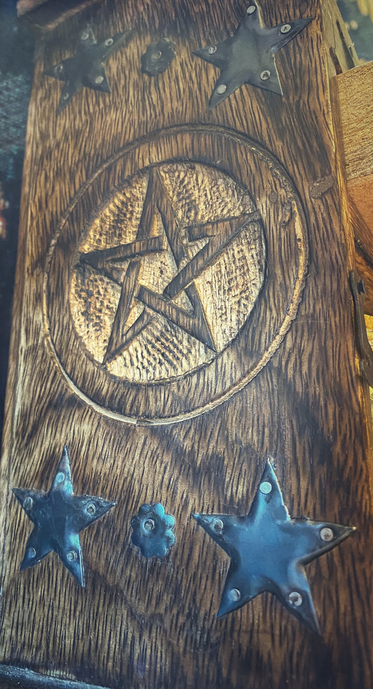 ✬Pentacle wooden herb chest