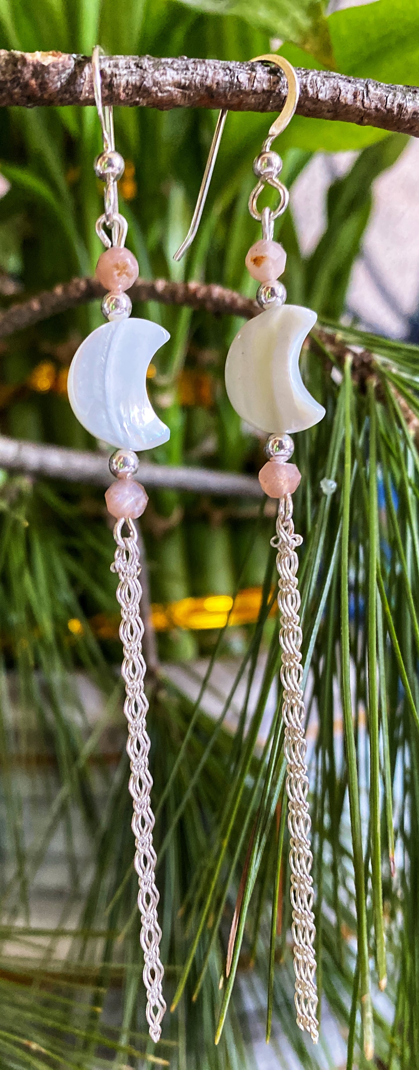 🌙Moon dangles - sterling silver