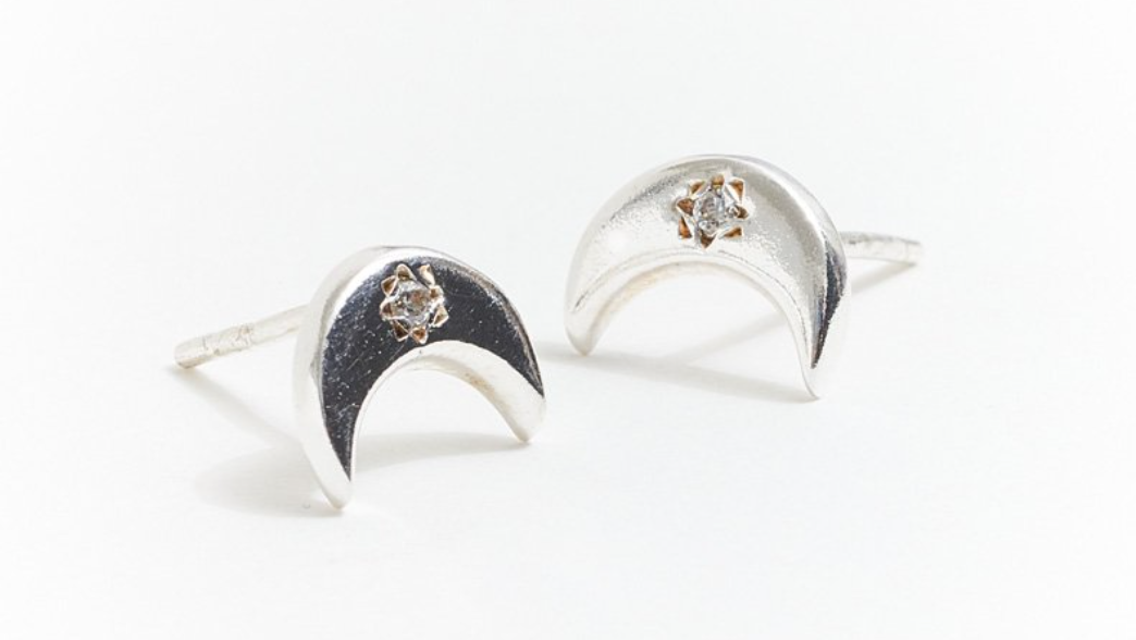 🌙STERLING SILVER JIVALA CHARM EARRINGS -