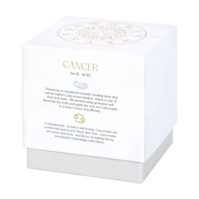 Cancer Orange & Chamomile Zodiac Crystal Candle