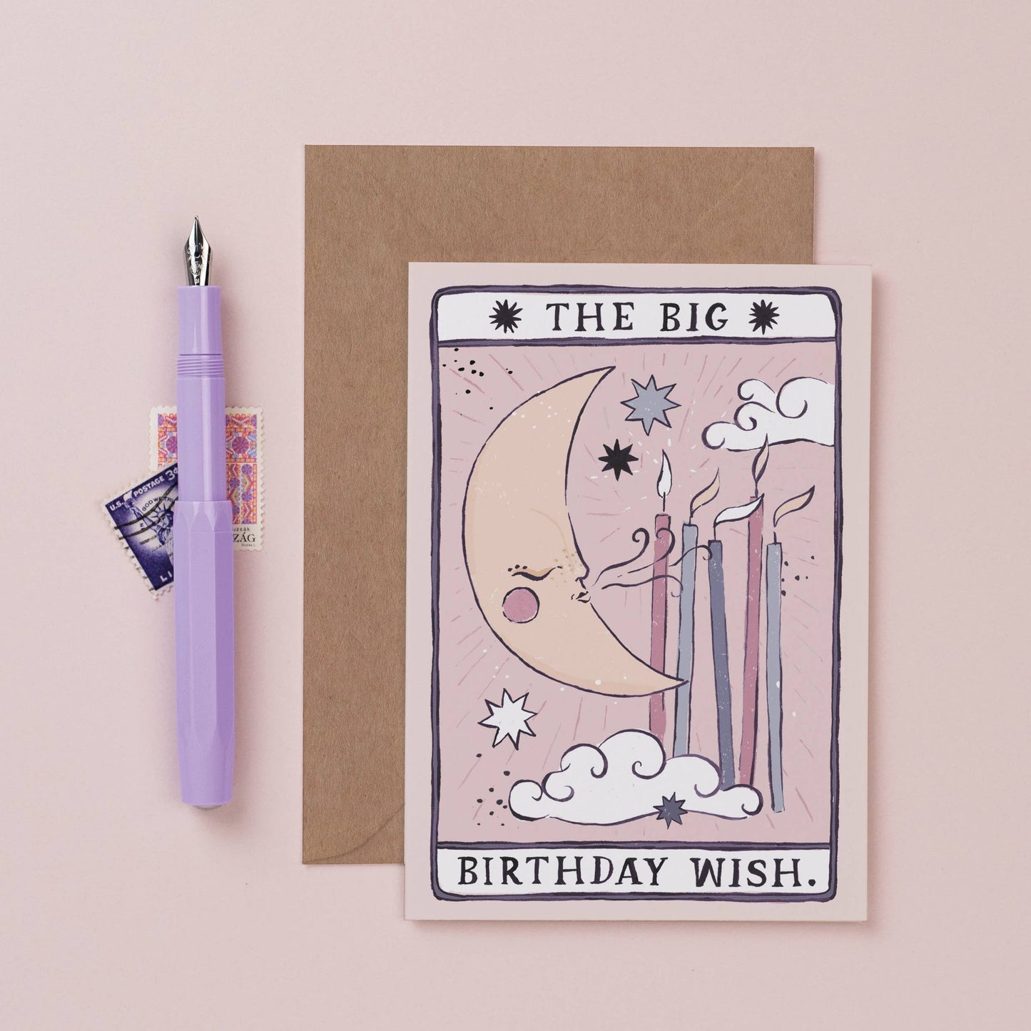 Tarot Moon Birthday Card | Unisex Birthday Card | Moon Tarot