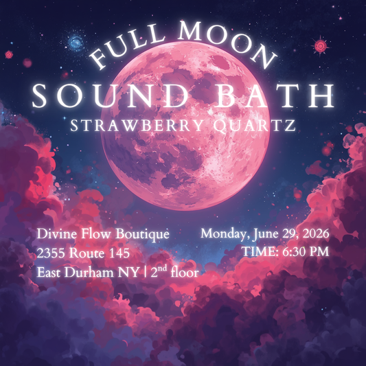 Full Strawberry Moon Sound Bath | Strawberry Quartz