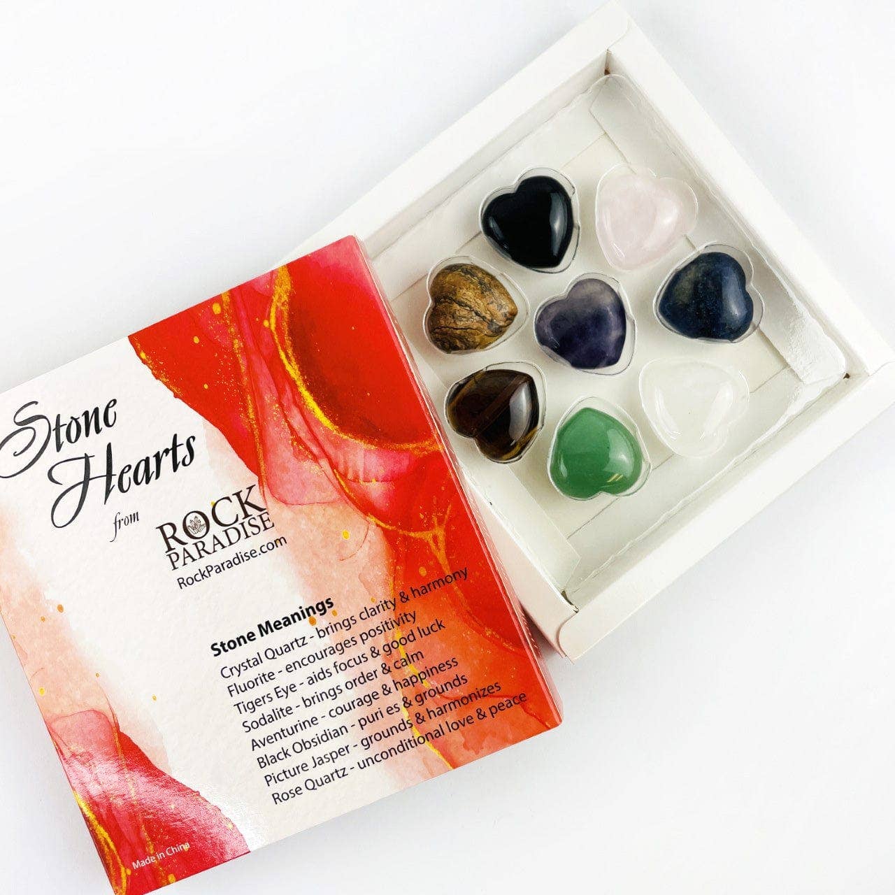 Stone Hearts Crystal Healing Set