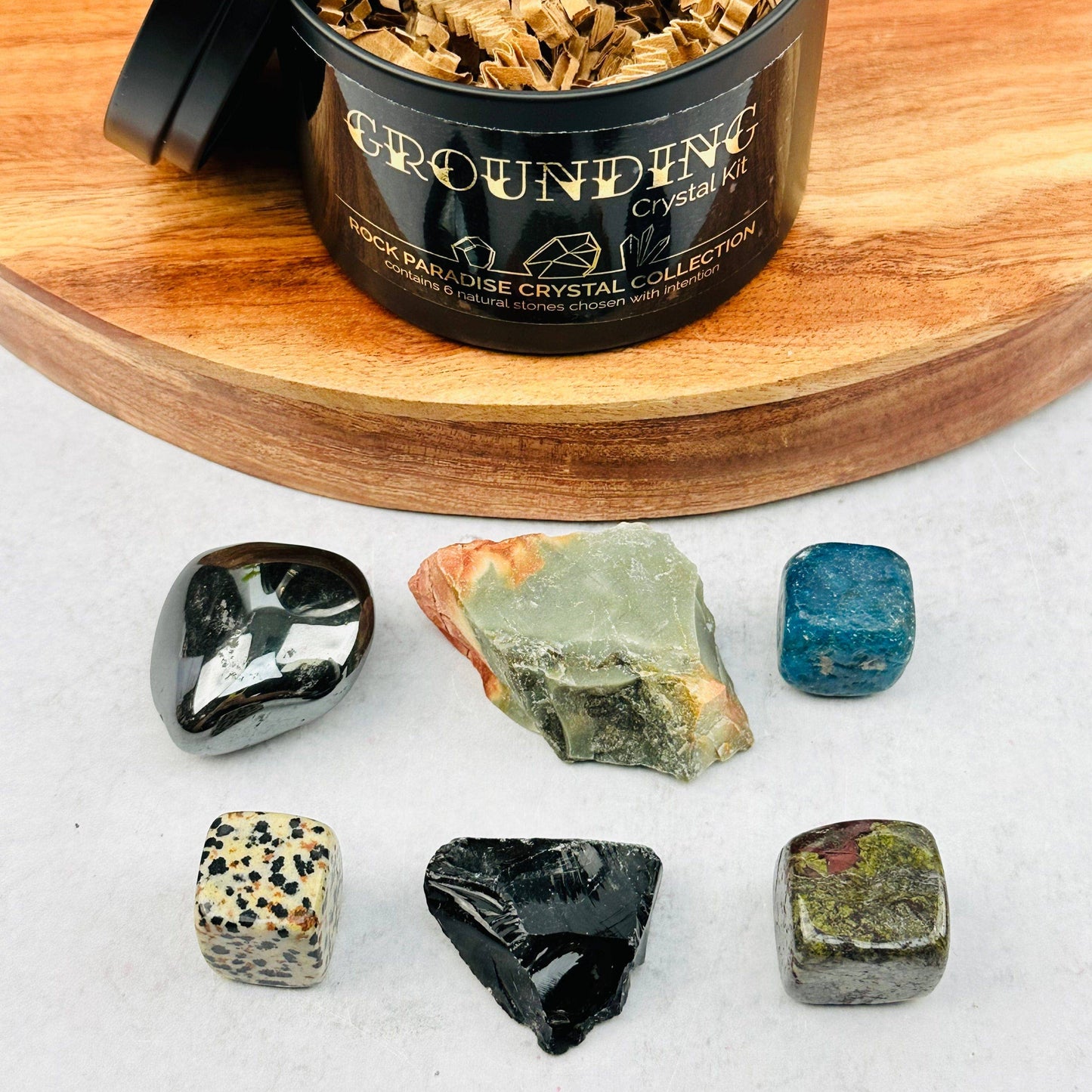 Grounding Crystal Kit - Set of Stones - Tin Collection