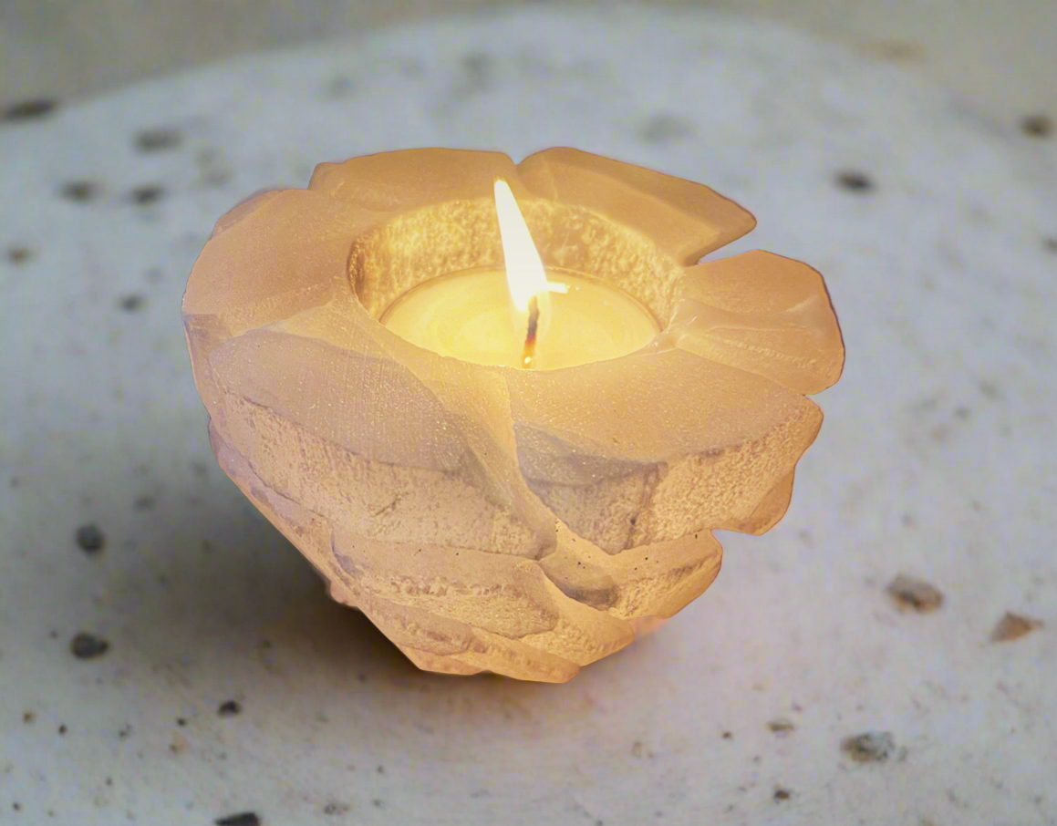 🕯️Selenite Tea Light Candle Holder