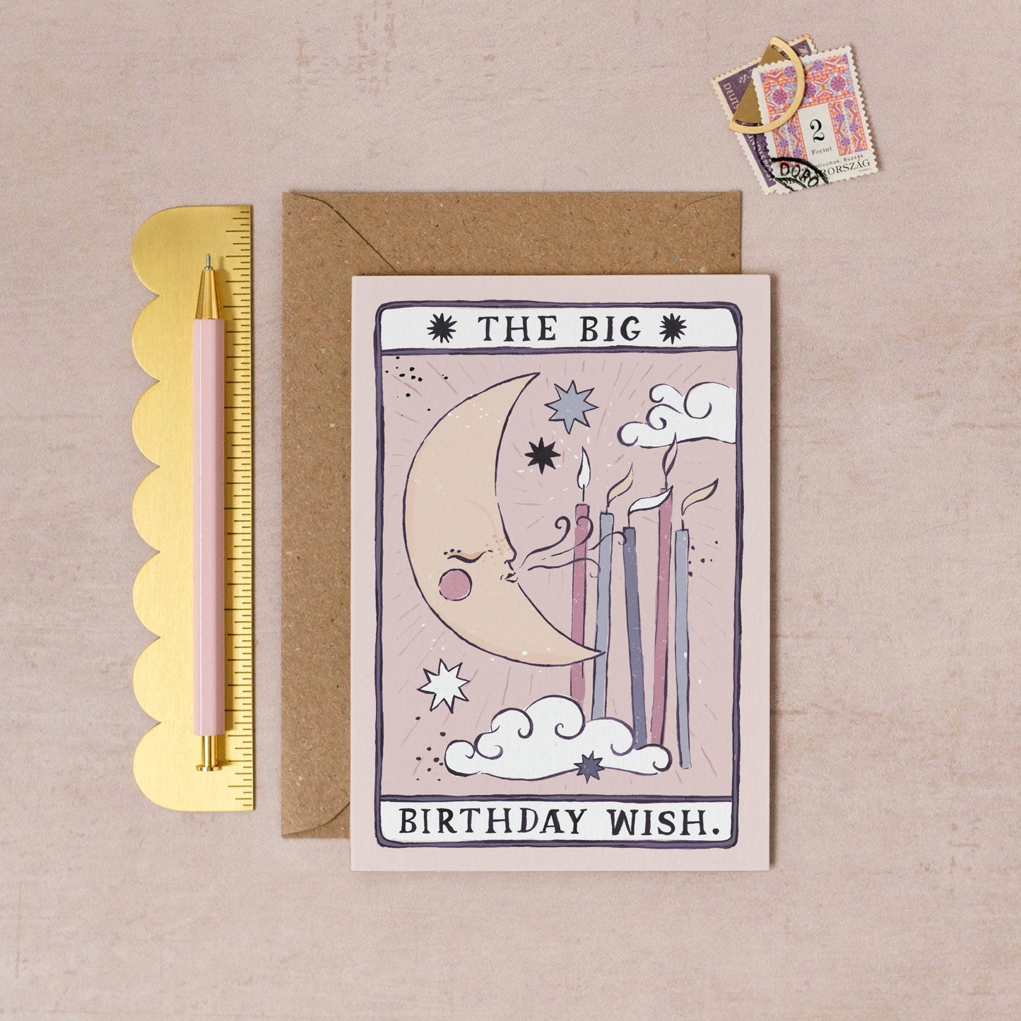 Tarot Moon Birthday Card | Unisex Birthday Card | Moon Tarot