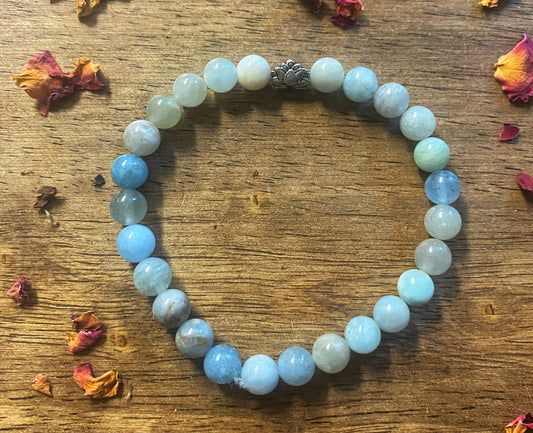 Aquamarine Gemstone Bracelet | Lotus