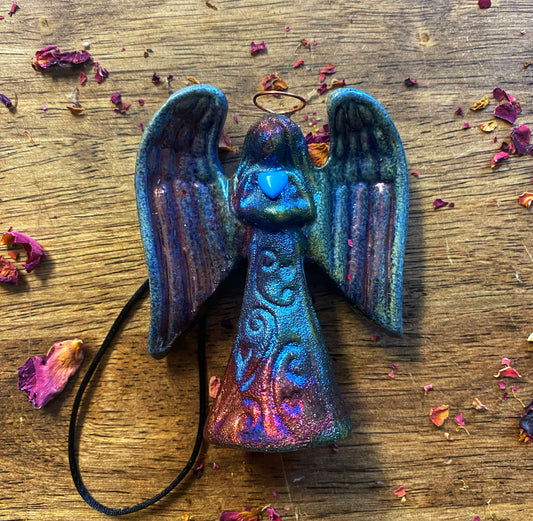 Raku Pottery | Medium Angel Ornament | Jeremy Diller