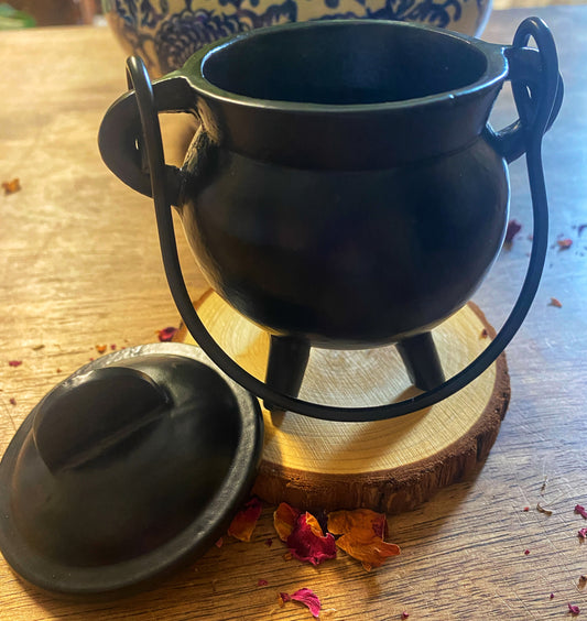 Small Cast Iron Cauldron With Lid
