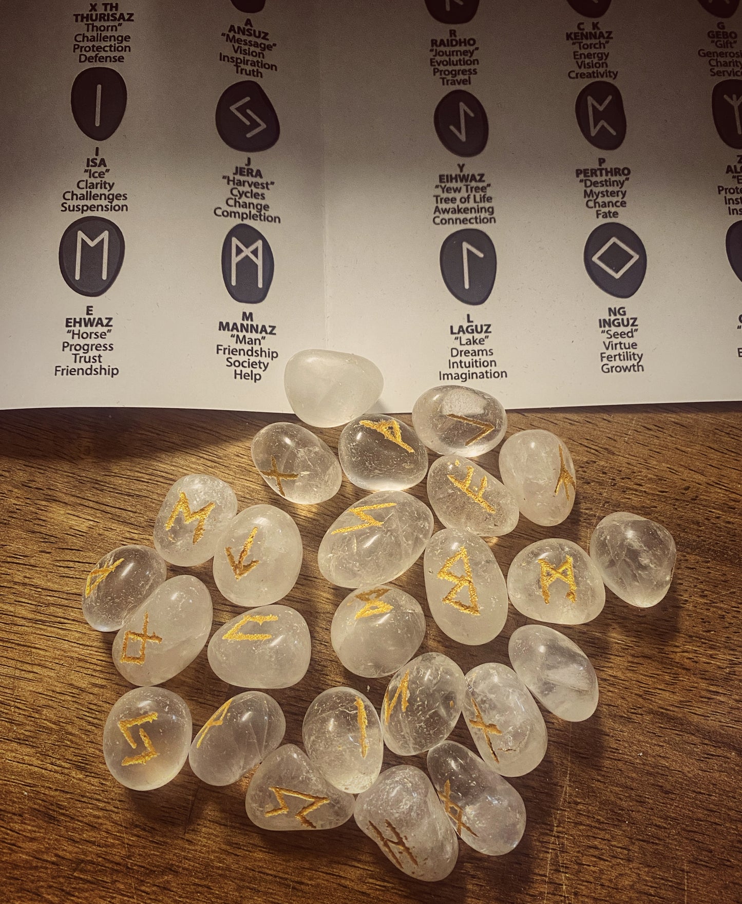 Crystal Rune Set | Clear Quartz