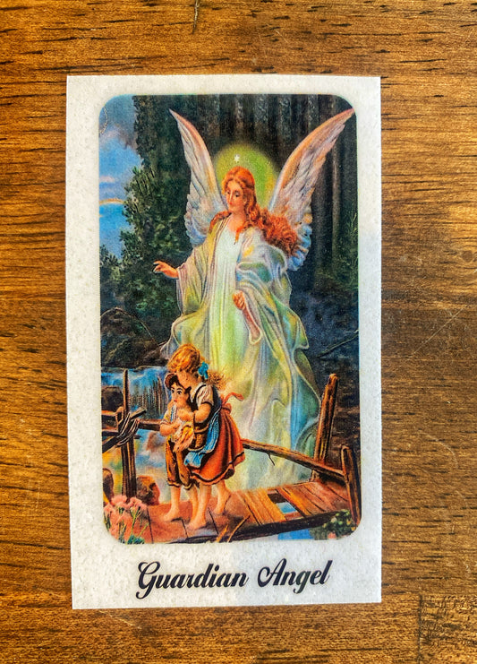 Guardian Angel Laminated Prayer Card