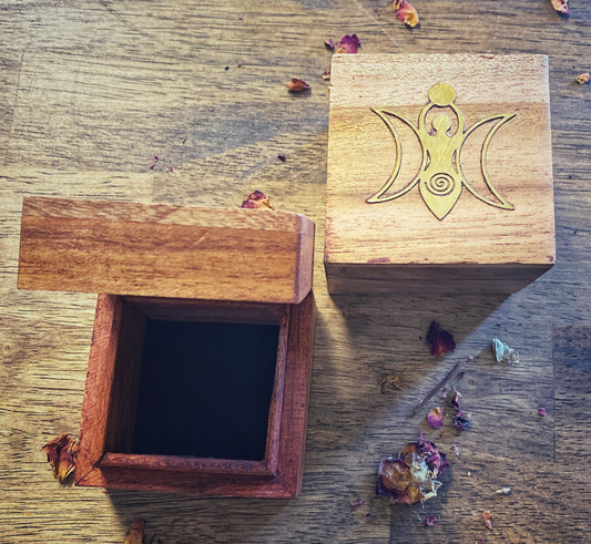 🌙Moon Goddess Trinket Box | Wooden