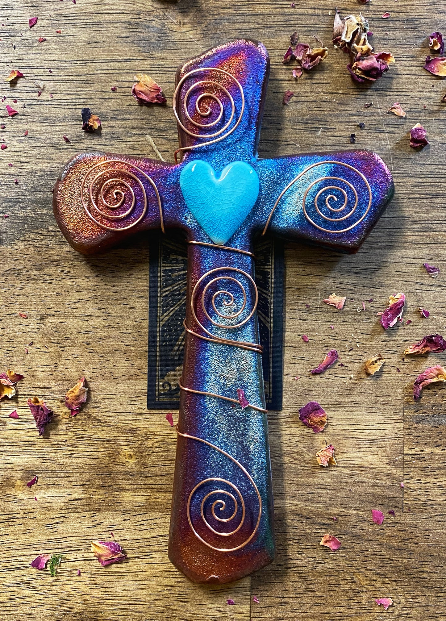 Raku Pottery | Cross | Jeremy Diller