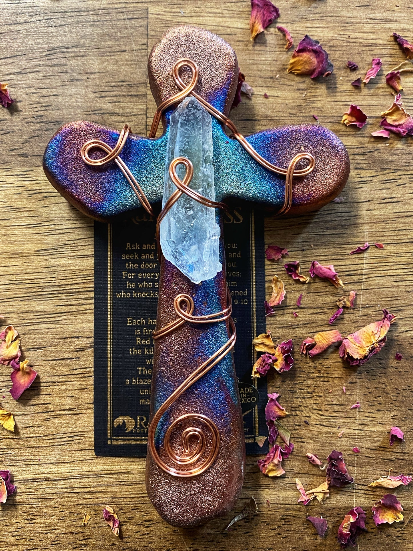 Raku Pottery | Small Cross | Jeremy Diller