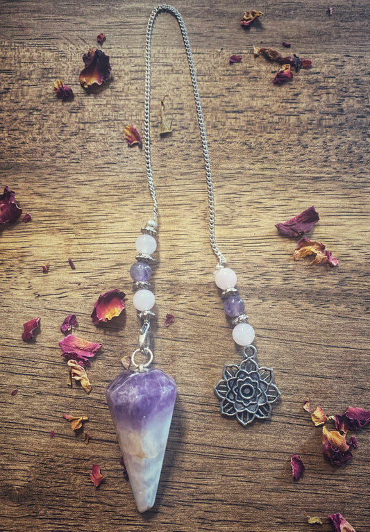 Hexagonal Pendulum - Chevron Amethyst - LOTUS 🪷