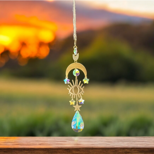 Moon & Evil Eye Suncatcher