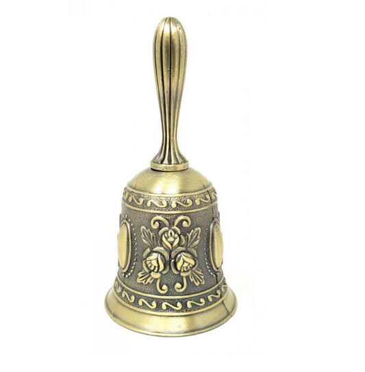 Floral Design Altar Bell - Alloy | Bronze finish