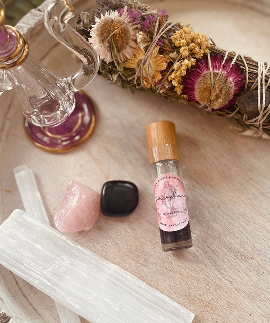 Persephone Goddess Perfume Roller | Gemstone infused