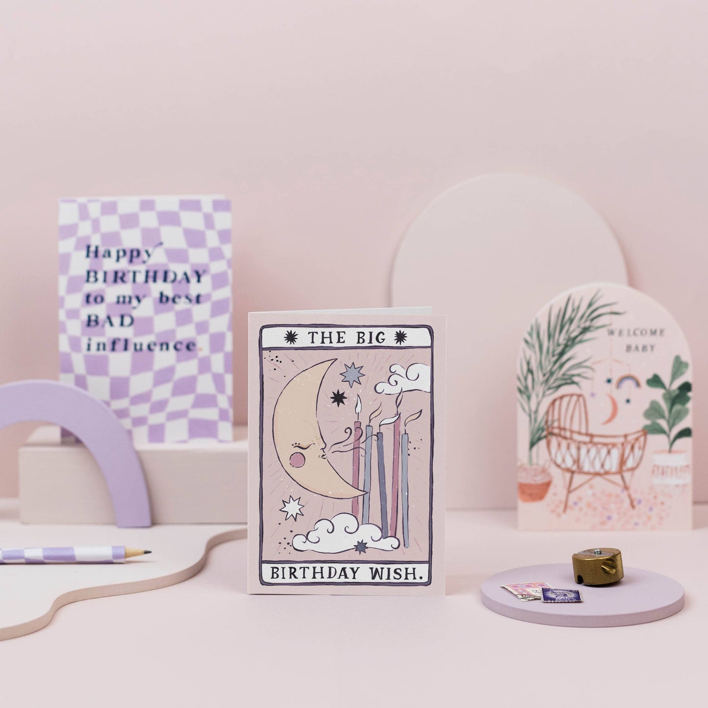 Tarot Moon Birthday Card | Unisex Birthday Card | Moon Tarot