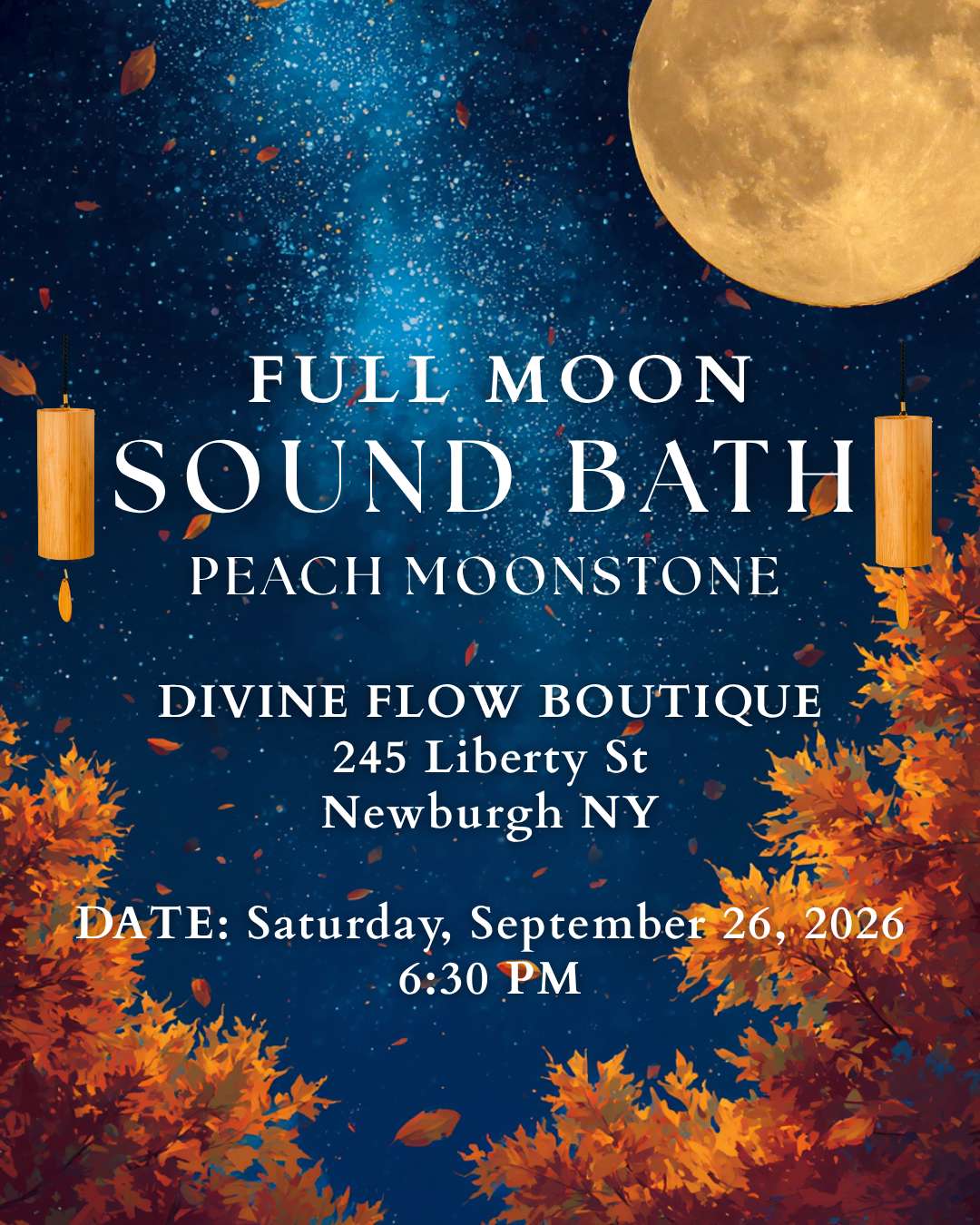 Full Moon Sound Bath | Peach Moonstone | September
