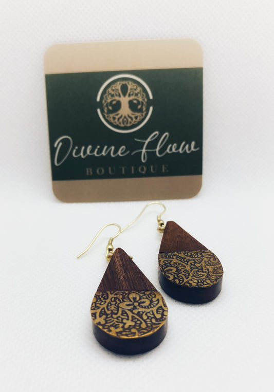 EARTH AND FIRE EARRINGS - TEARDROP