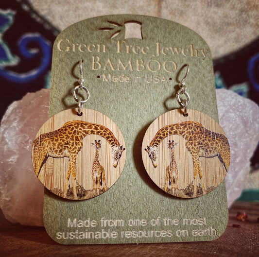 Giraffe Bamboo Earrings