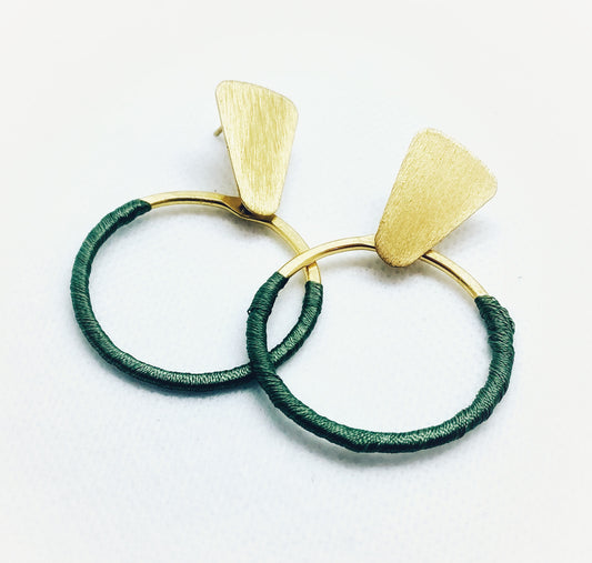 KAIA EARRINGS - OLIVE HOOP