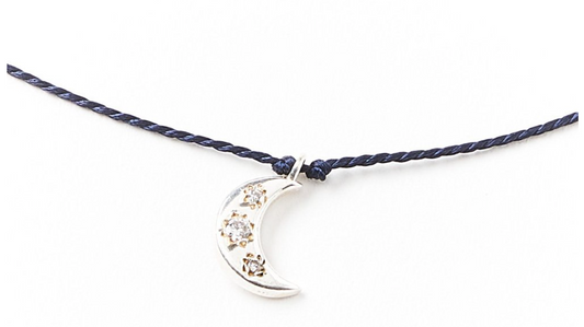 🌙STERLING SILVER JIVALA CHARM NECKLACE - MOON