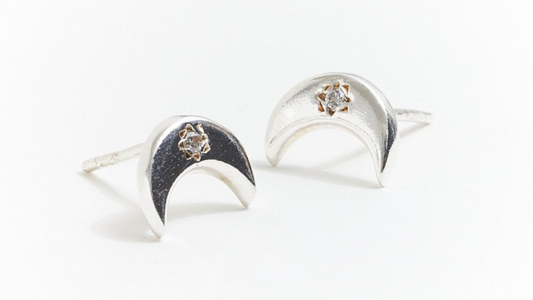 🌙STERLING SILVER JIVALA CHARM EARRINGS -